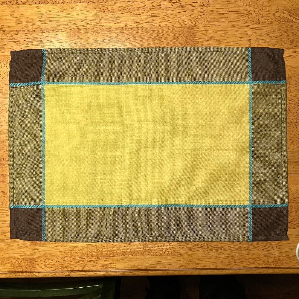 Table Placemats Yellow, Set of 4